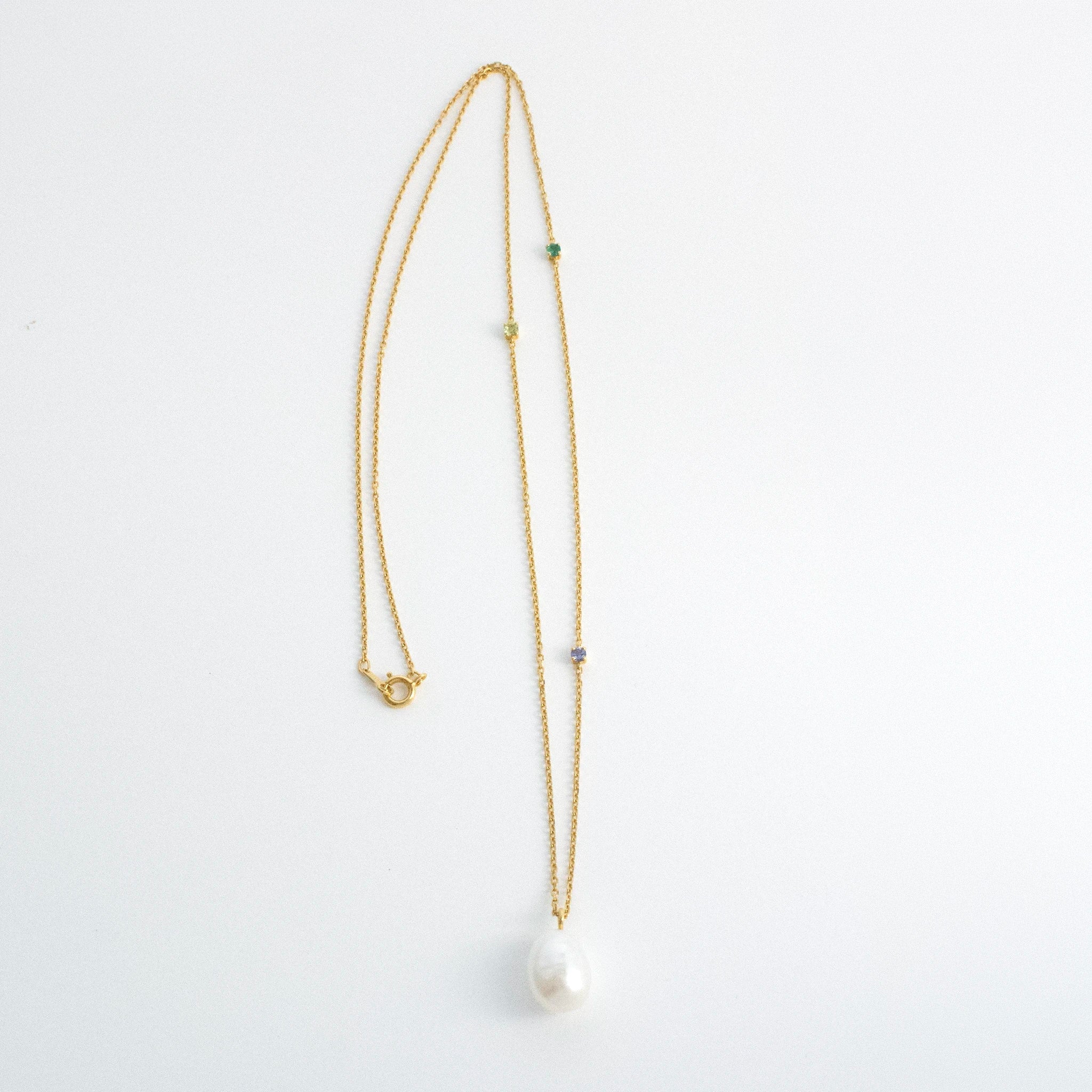 バロックパール ネックレス（Lot No.06 エメラルド他）SILQUE