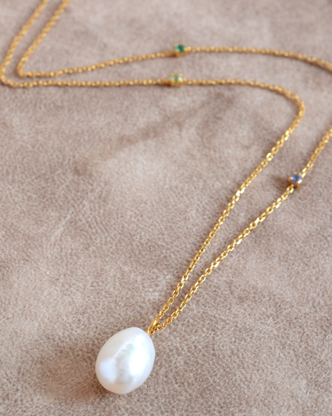 バロックパール ネックレス（Lot No.06 エメラルド他）SILQUE