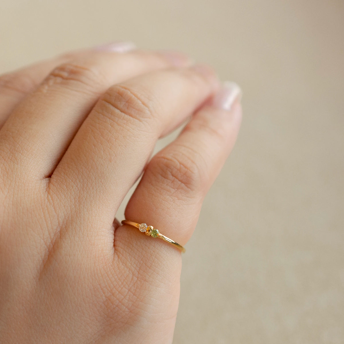 誕生石+ダイヤモンド ピンキーリング TUNE